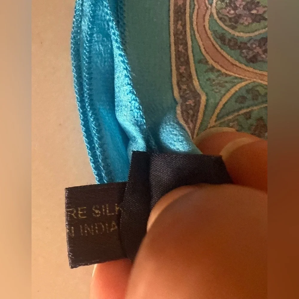 Indian Handmade 100% Pure Silk Colorful Long Scarf Lightweight Summer Spring